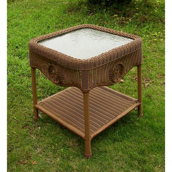 Riviera 18inch Resin Wicker Side Table