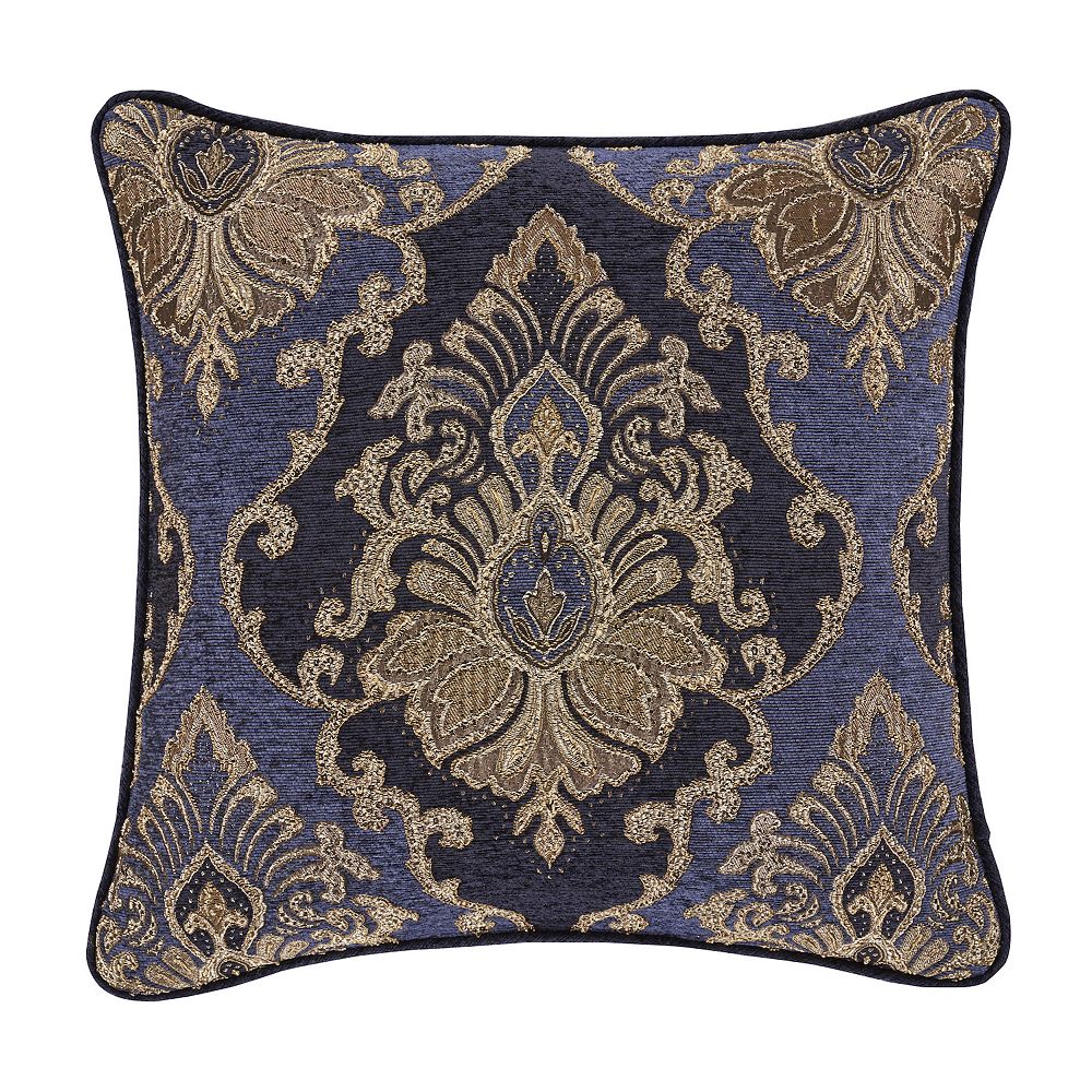 Five Queens Court Woodstock Indigo 20 Square Decorative Throw Pillow