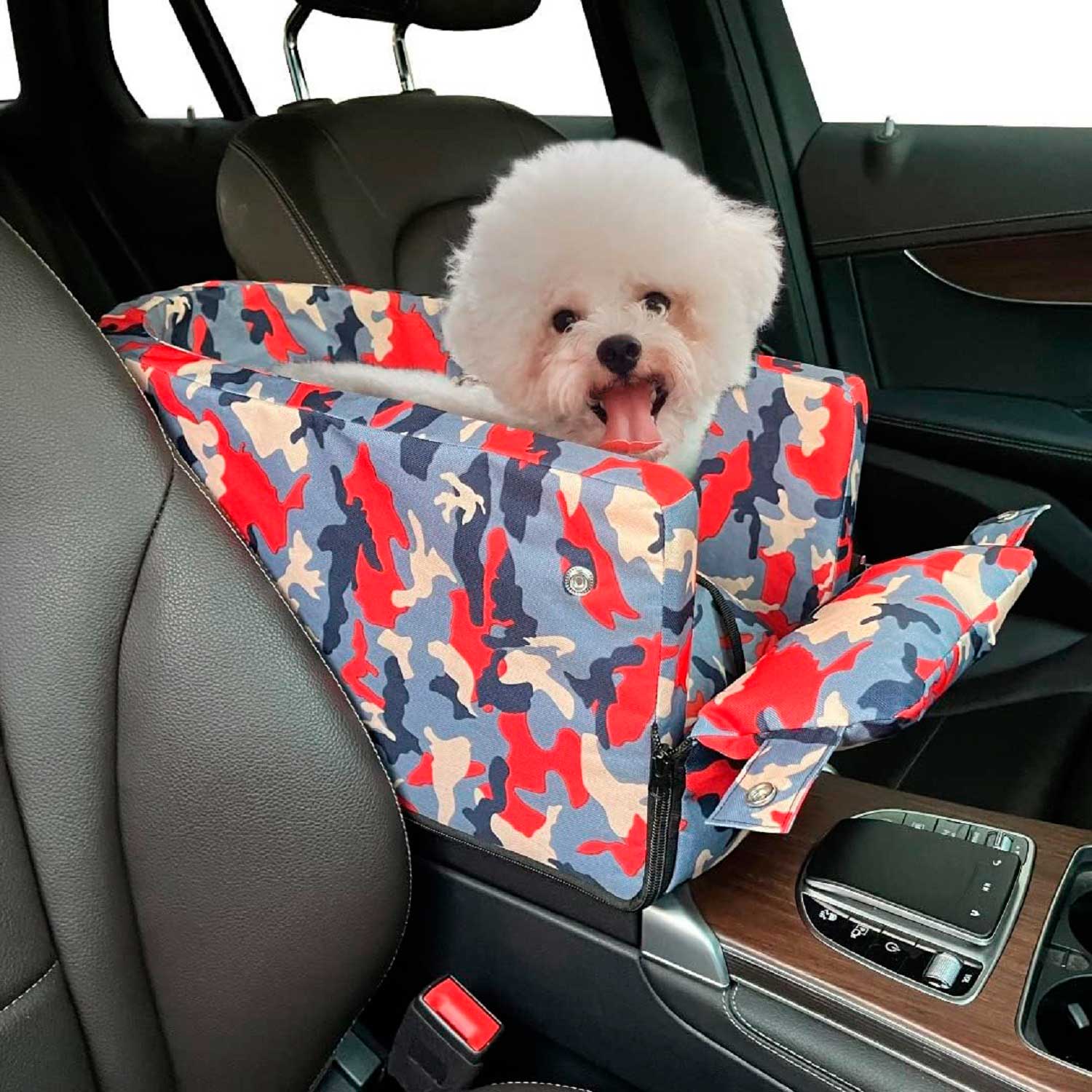 Dog Car Seats for Small Dogs - Console Dog Car Seat - Travel Bags for Dogs and Cats Portable - Booster Car Seat Washable