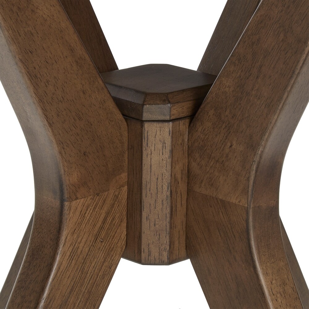 Rondo Mid Century Walnut Finish Round End Table by iNSPIRE Q Modern