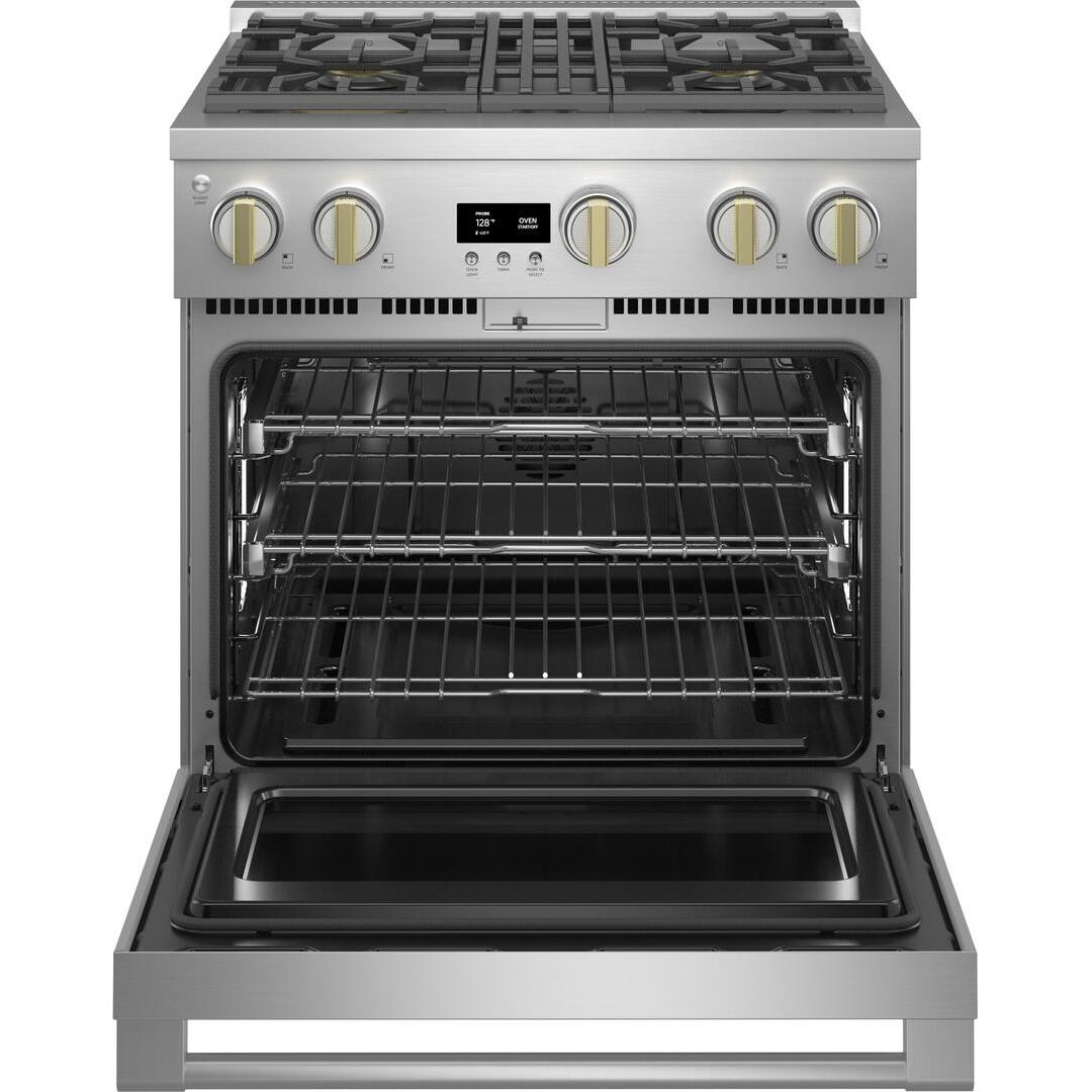 Monogram 30-inch Freestanding Gas Range with Convection Technology ZGP304NTSS