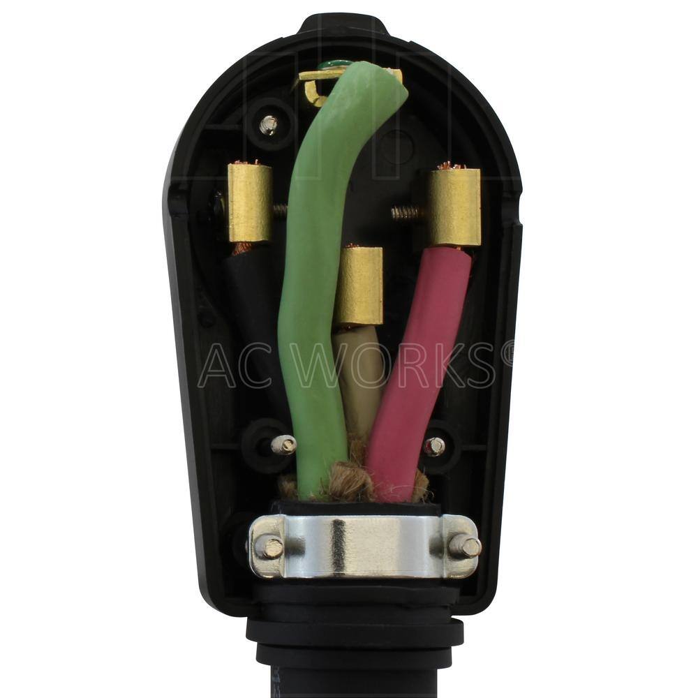 AC WORKS 50 Amp NEMA 14-50P DIY Assembly Plug AS1450P