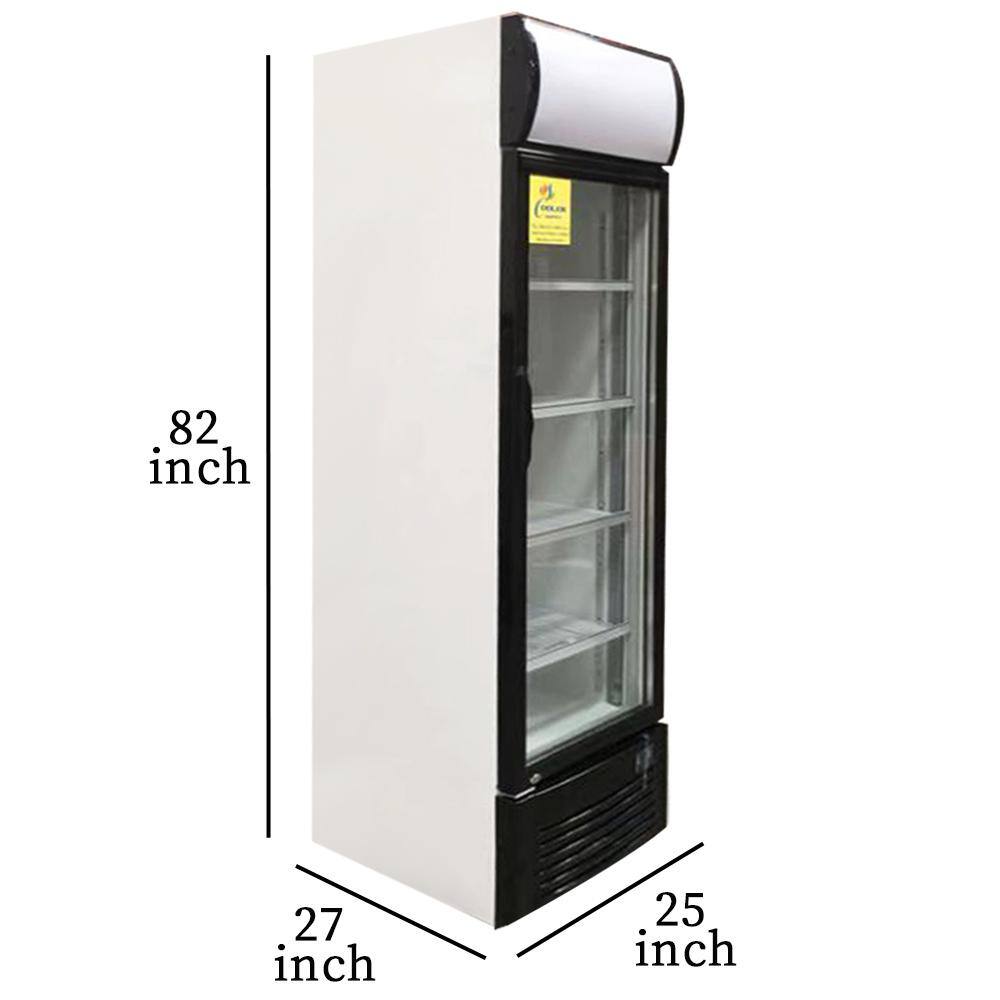 Cooler Depot 15.5 cu. ft. Commercial Merchandise Upright One Glass Door Refrigerator Beverage Cooler in White dxxlgs430