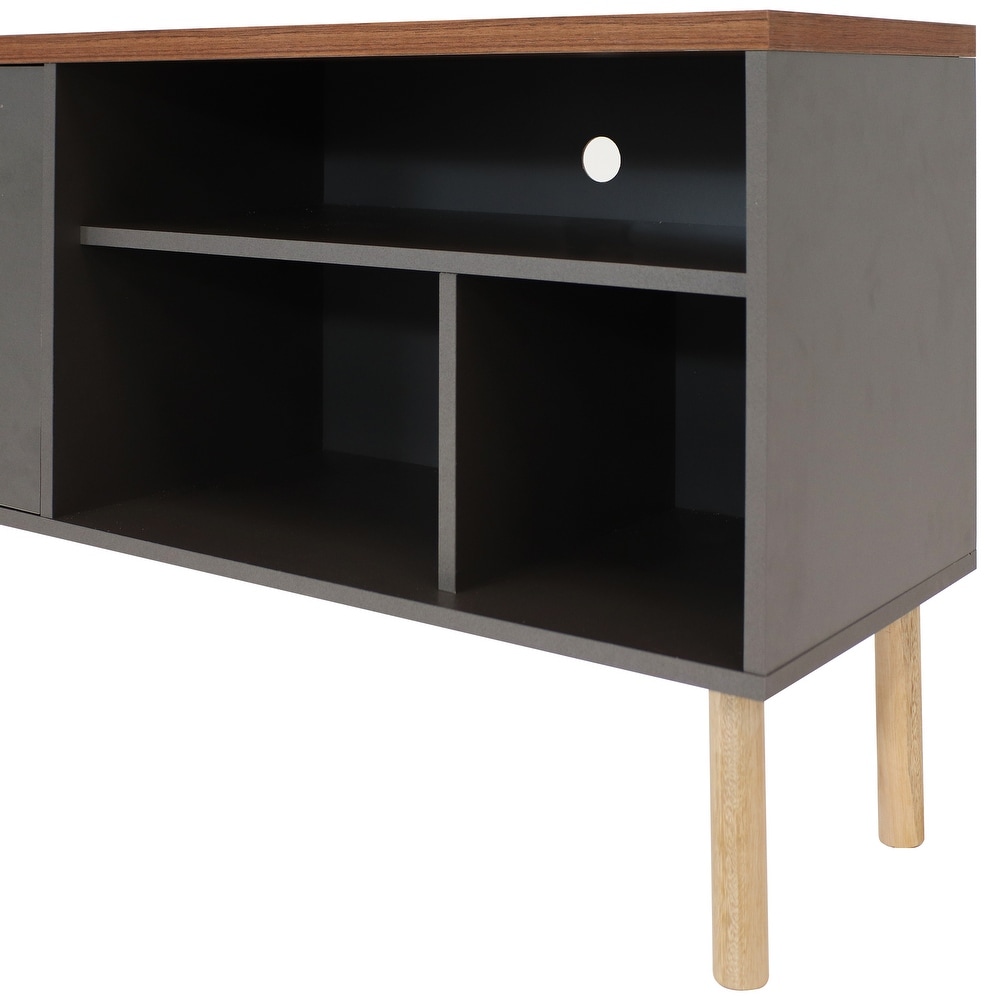 Sunnydaze Mid Century Modern TV Stand Media Console for 55\