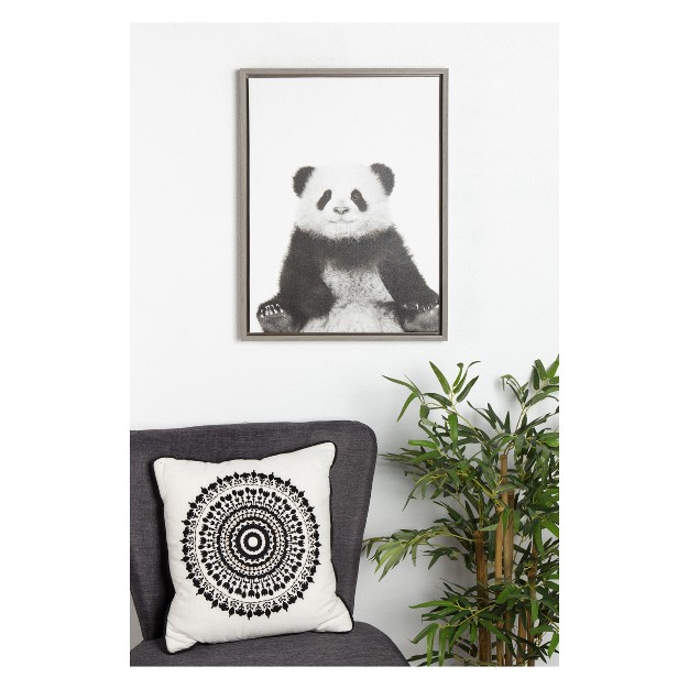 X 24 quot Sylvie Panda Framed Canvas By Simon Te Tai Gray Kate And Laurel