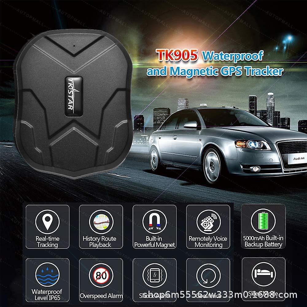 Vehicle Gps Tracker Tk905 Upgraded Version Comes With Strong Magnetism， Waterproof， With Dust Bag， Durable Standby For 120 Days