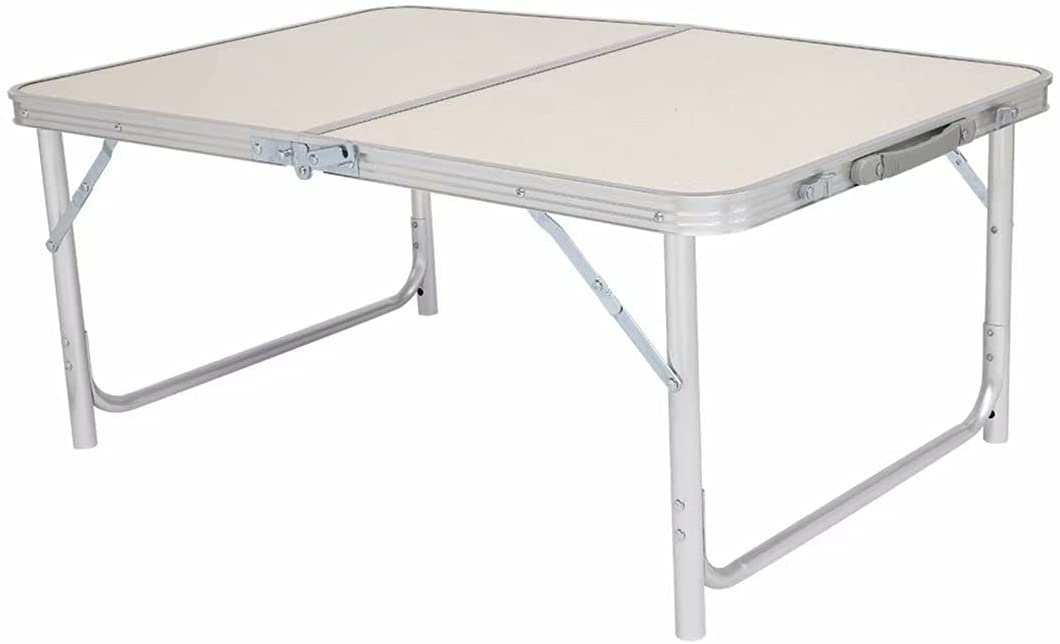 [2 DAY Delivery] 4ft Plastic Folding Table， Indoor Outdoor Heavy Duty Portable w/ Handle， Lock for Picnic， Camping