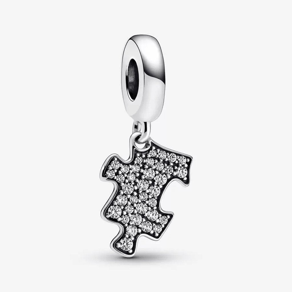 PANDORA  Sparkling Puzzle Piece Dangle Charm