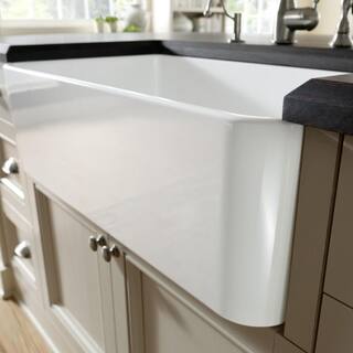 Blanco CERANA 30 in. Farmhouse Apron-Front Single Bowl White Fireclay Kitchen Sink 525010