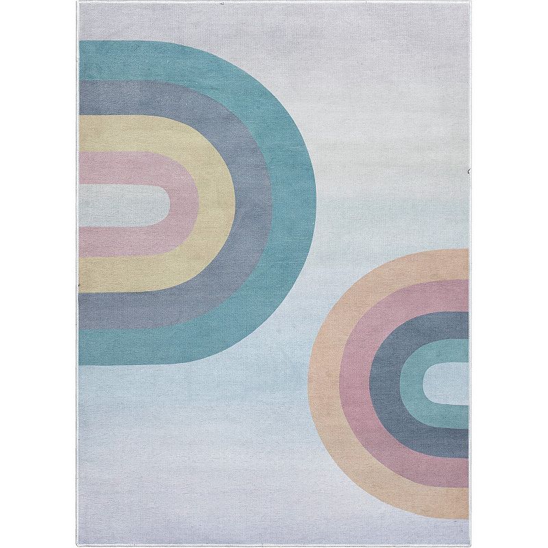 Well Woven Kids Rugs Kaleidoscope Rainbow Pastel Area Rug