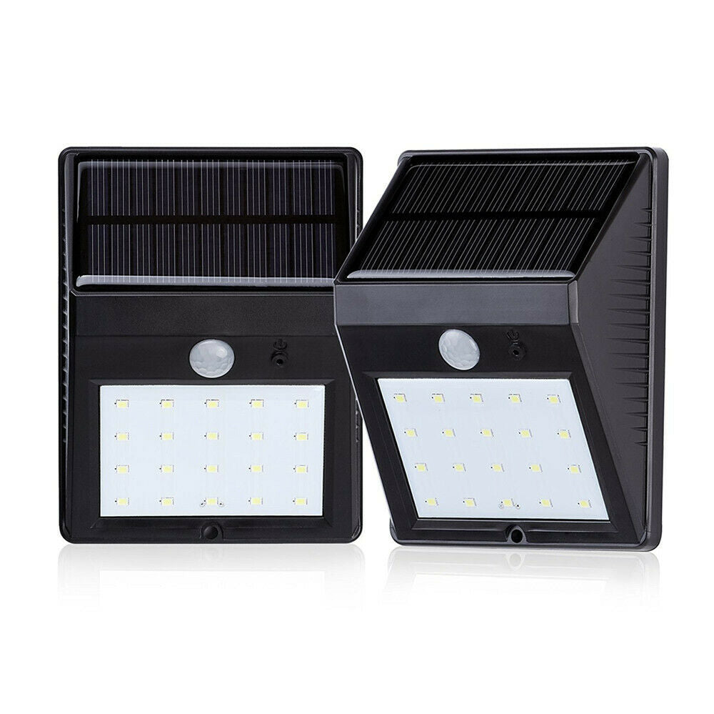 20 LED Solar Power PIR Motion Sensor Wall Light Outdoor Waterproof Garden Lamp