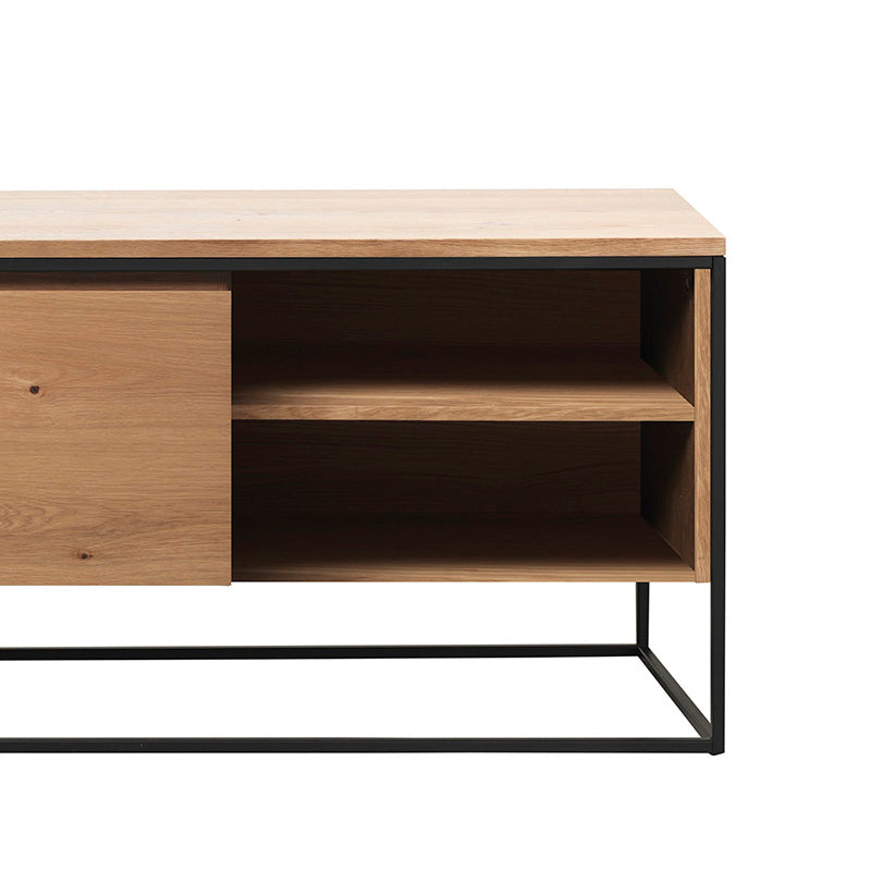 RIVOLI TV Entertainment Unit 155cm -  Natural Oak / Black