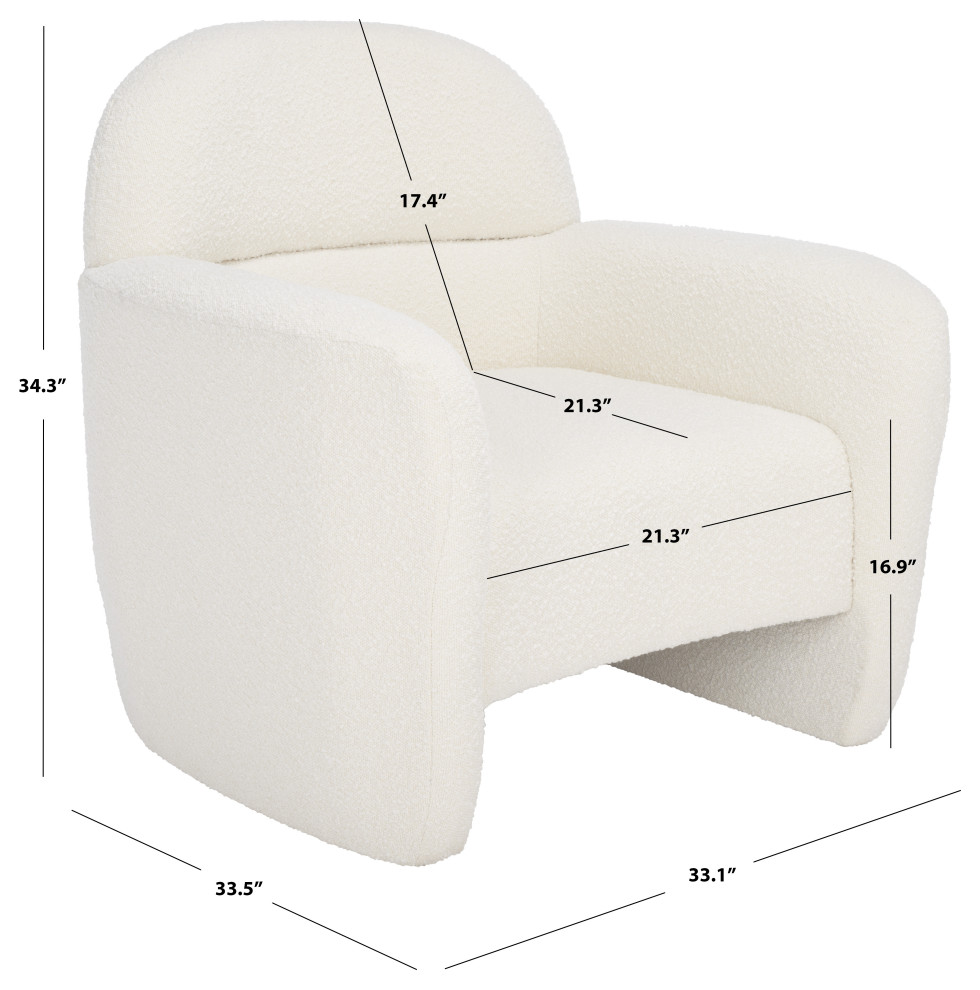 Safavieh Couture Bellamaria Boucle Accent Chair Ivory   Contemporary   Armchairs And Accent Chairs   by Safavieh  Houzz