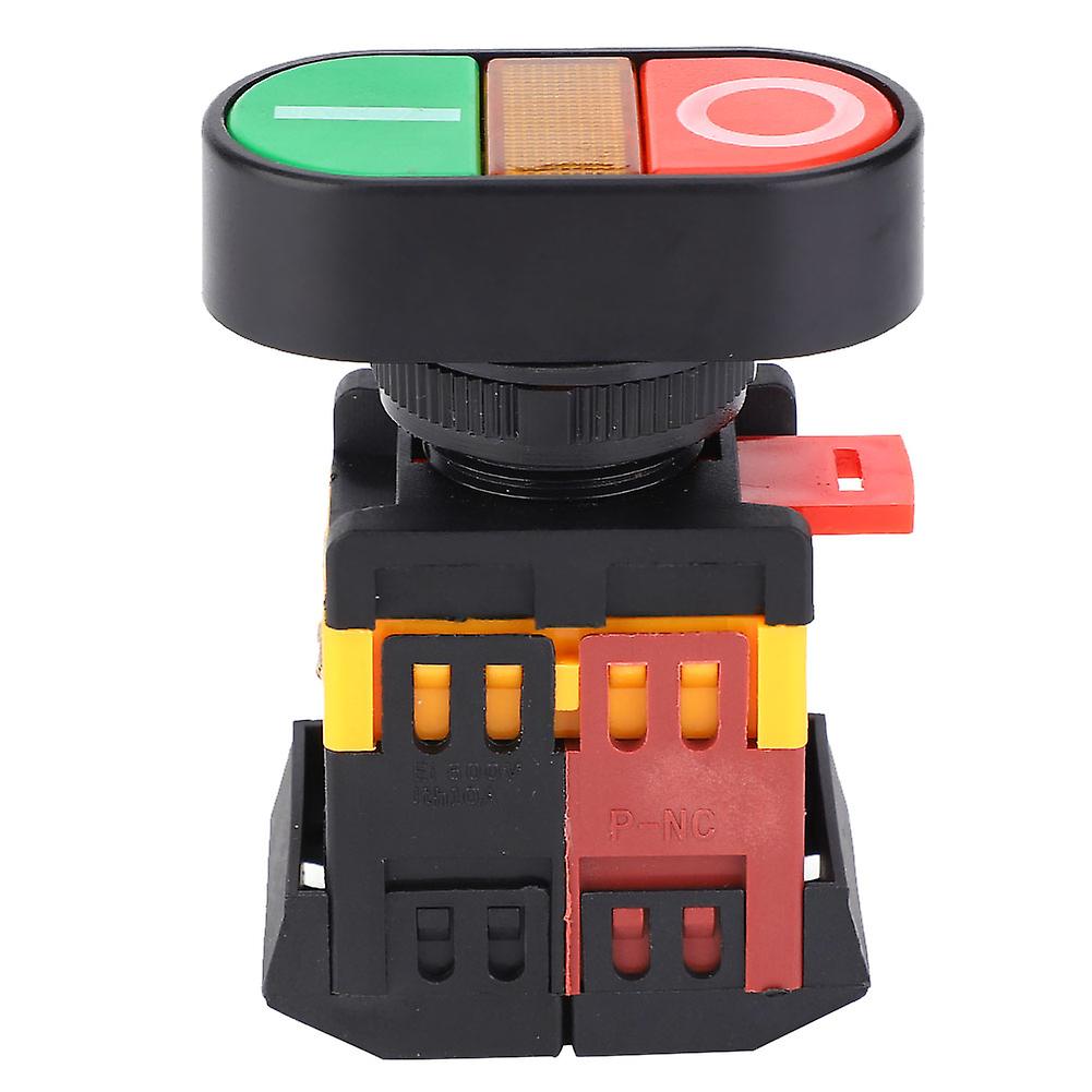 Apbb-22/25n Double Push Button Switch With Led Light Nonc Momentary Button Switch(24vdc )