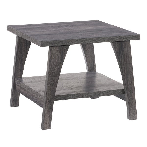 CorLiving Hollywood Side Table with Lower Shelf