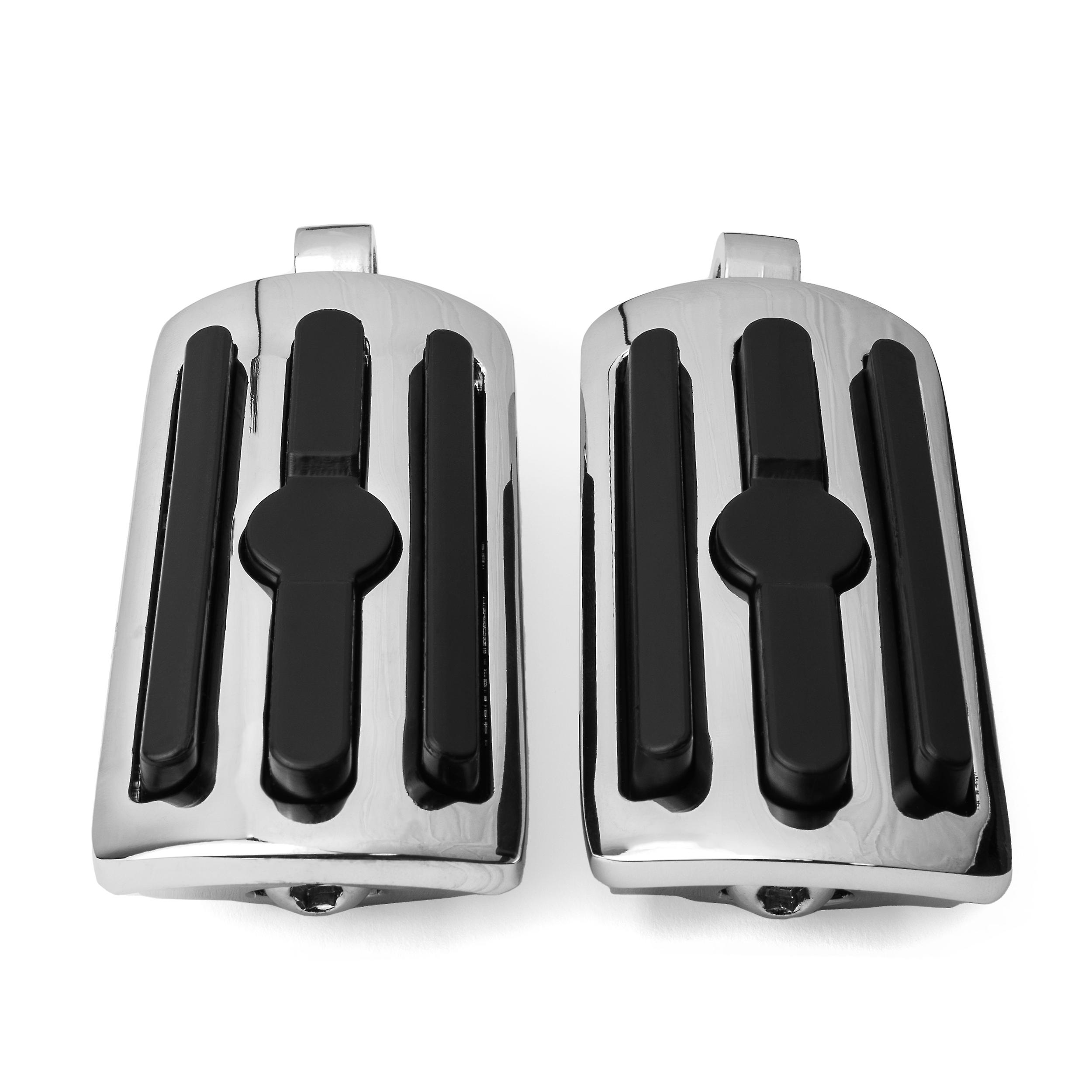 Chrome Foot Pegs Footrest， 1 Pair， Compatible with Harley Davidson FLTRU Road Glide Ultra 2011-2019