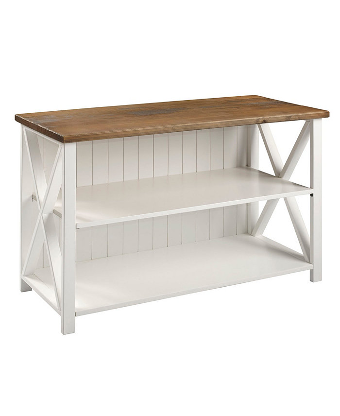 Walker Edison Solid Wood Farmhouse Storage Console