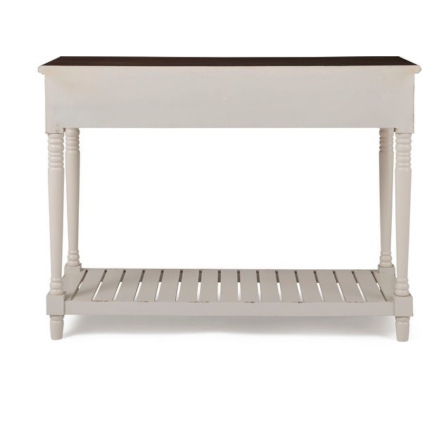 ClickDecor Baker Console Table， Antique White