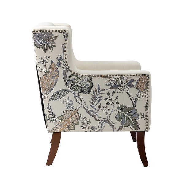 Hagens Wooden Upholstered Armchair with Square Arms by HULALA HOME