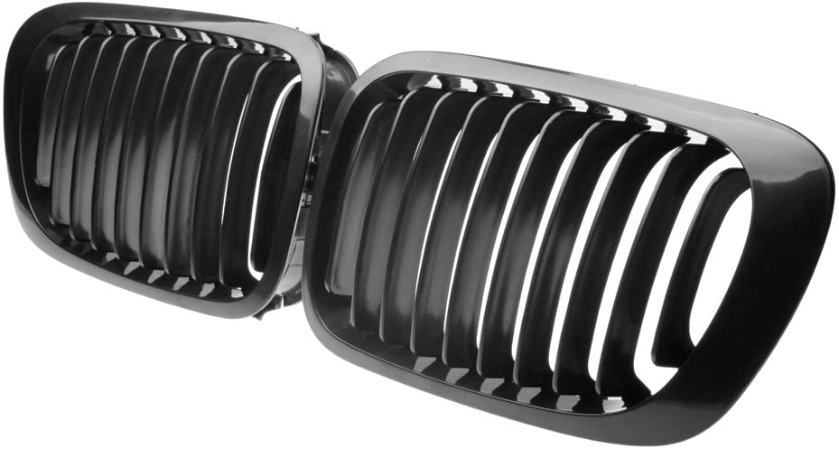 Black Front Sport Kidney Grille for BMW 1999-2002 E46 2-Door Coupe Cabriolet (Pre-facelift Models)