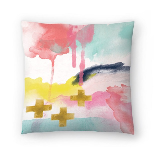 Americanflat Neutral Abstract 1 01 By Amy Brinkman Throw Pillow