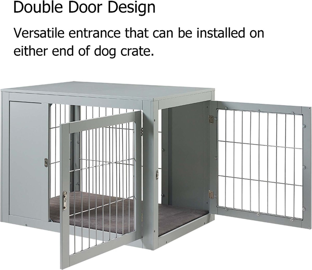 Unipaws Wooden Wire Furniture Style Dog Crate