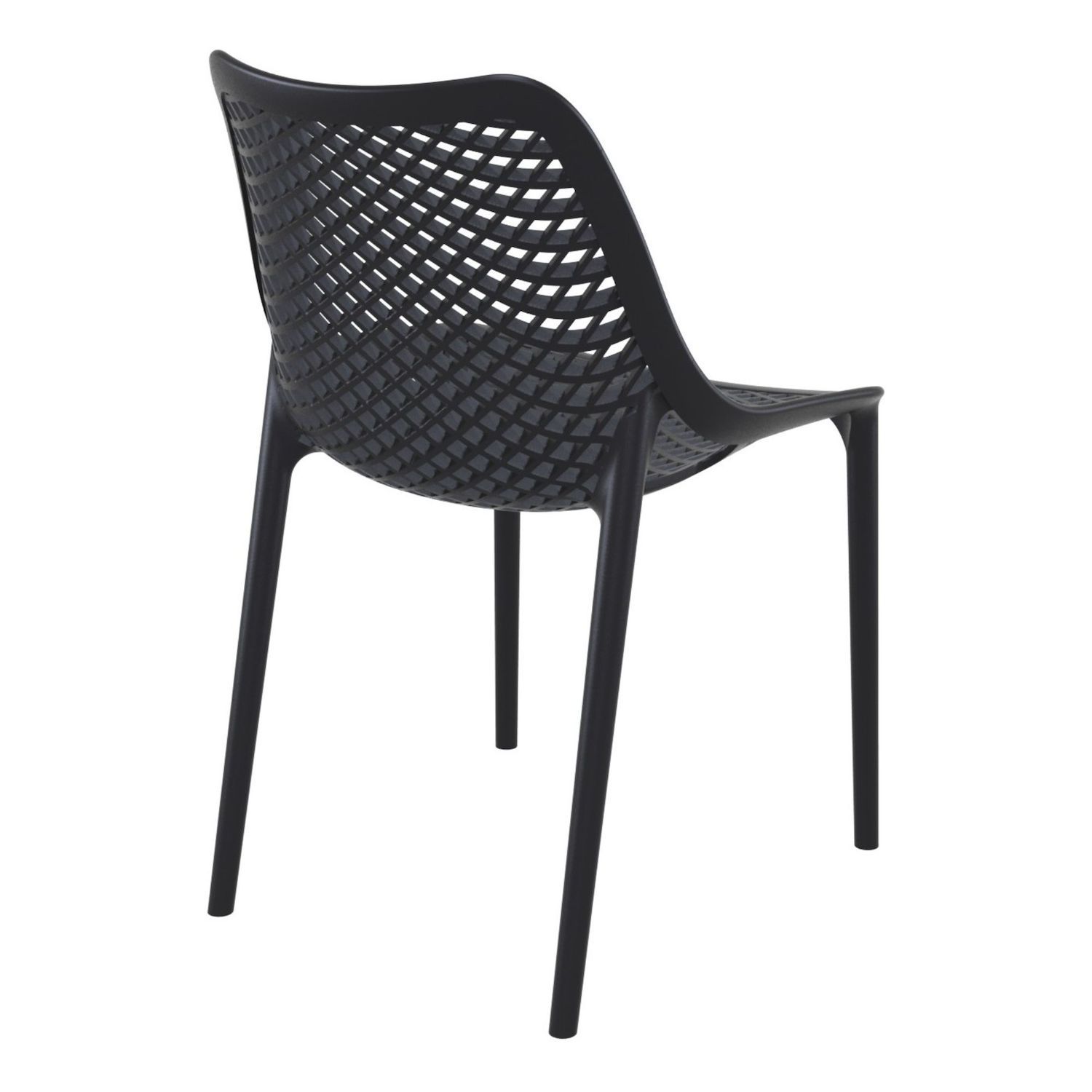 32.25 Black Stackable Outdoor Patio Dining Chair