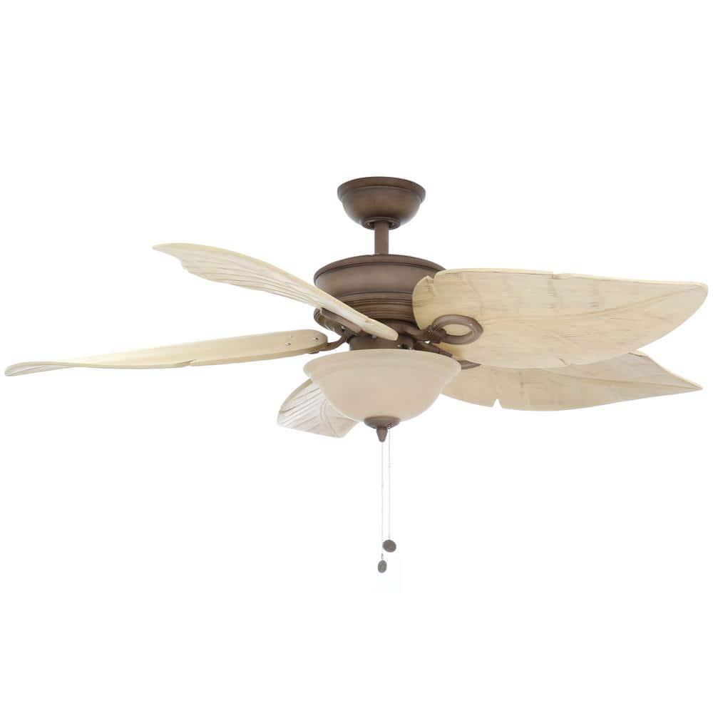 Hampton Bay Costa Mesa 56 in LED IndoorOutdoor Weathered Zinc Ceiling Fan with Light Kit