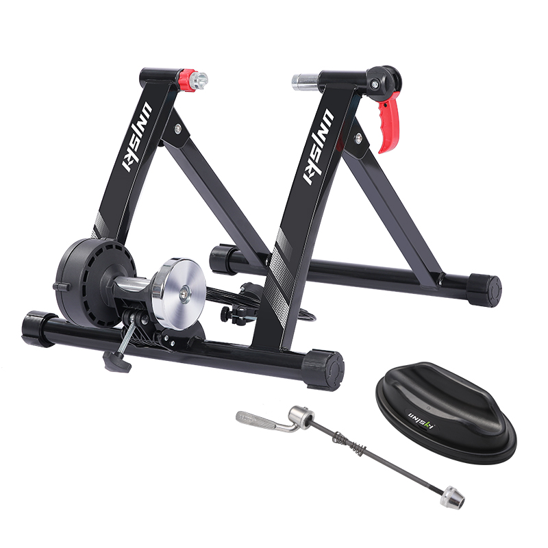 Racer Exercise Bike Resistance Trainer  Stationary Bike Stand  and Bike Trainer Stand for Indoor Riding