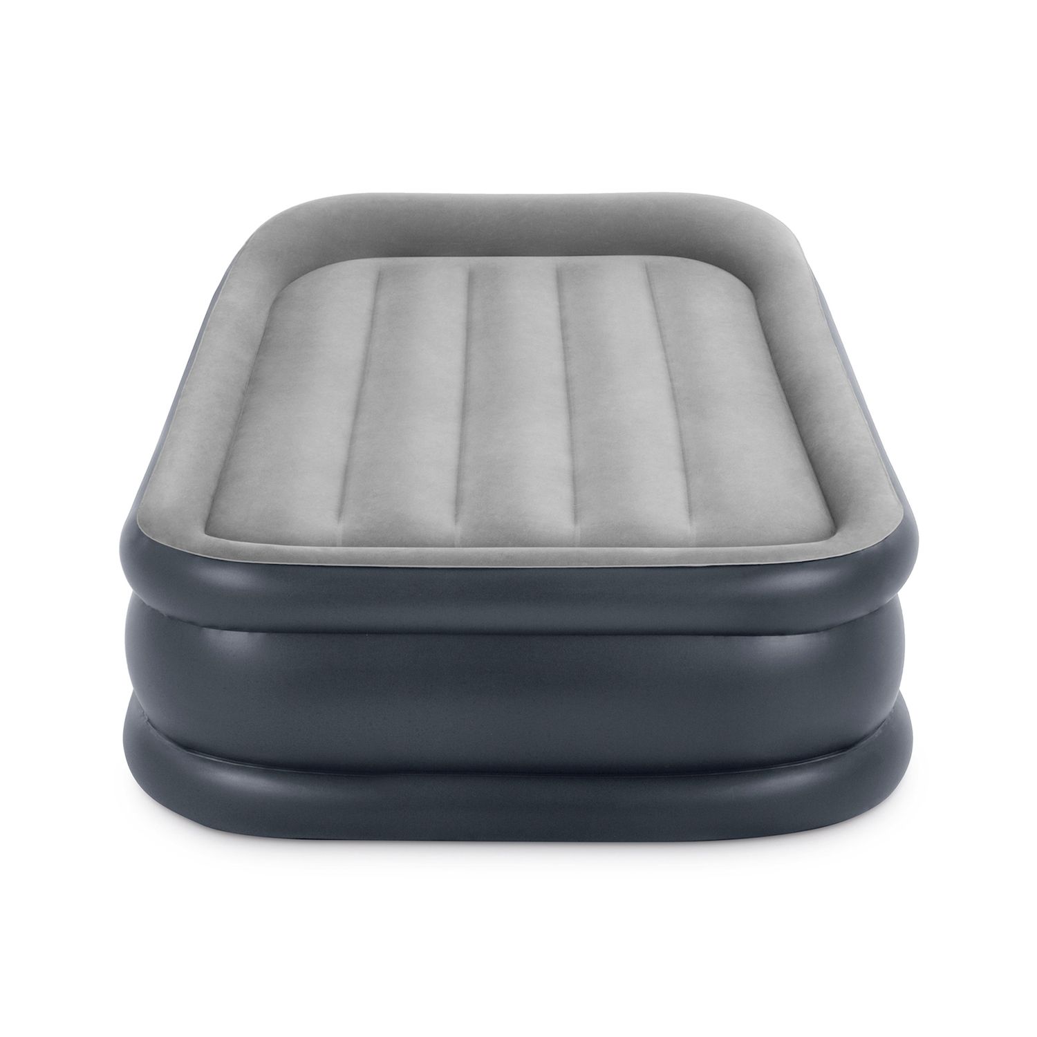 Intex Dura Beam Standard Deluxe Pillow Rest Raised Airbed w/ Built in Pump， Twin