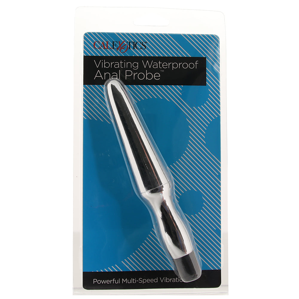 Vibrating Waterproof Anal Probe in Silver