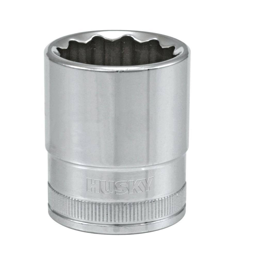 Husky 12 in. Drive 21 mm 12-Point Metric Standard Socket H2D12P21M