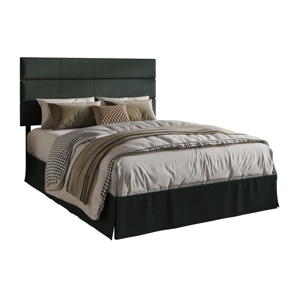 CraftPorch Contemporary Woven Linen Fabric Upholstered Platform Bed