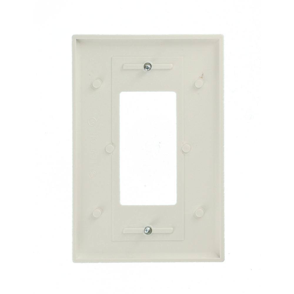 Leviton White 1-Gang DecoratorRocker Wall Plate (1-Pack) R52-88601-00W