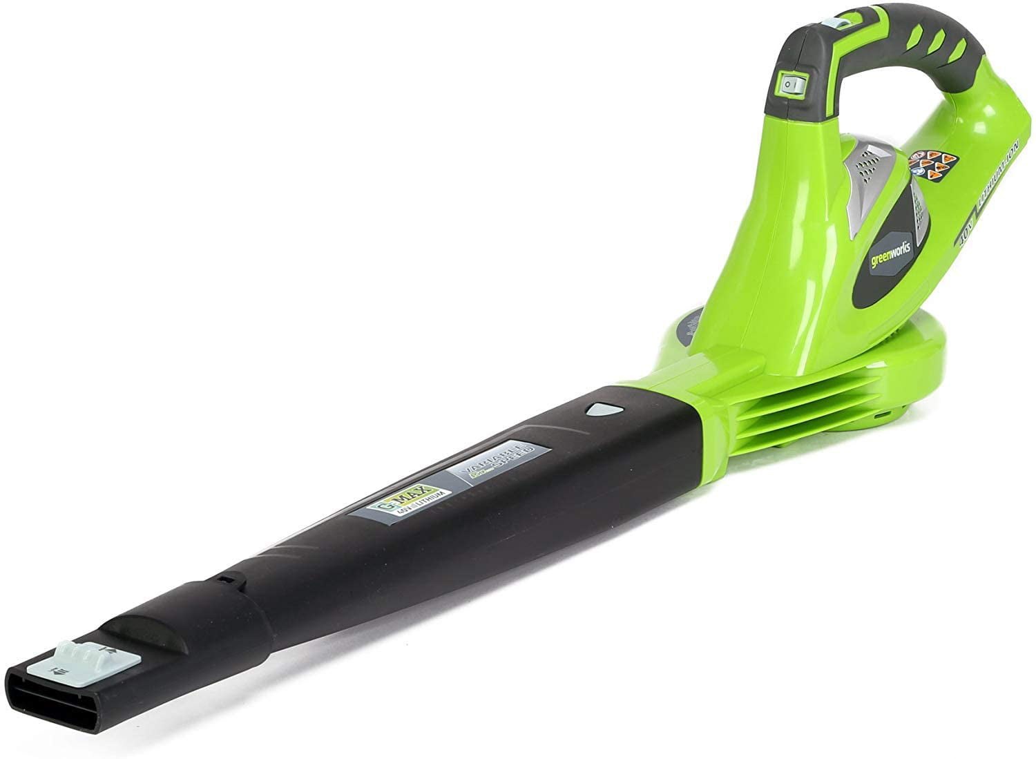 Greenworks 40V 135 CFM Cordless Leaf Blower/Sweeper， Battery Not Included， 24282