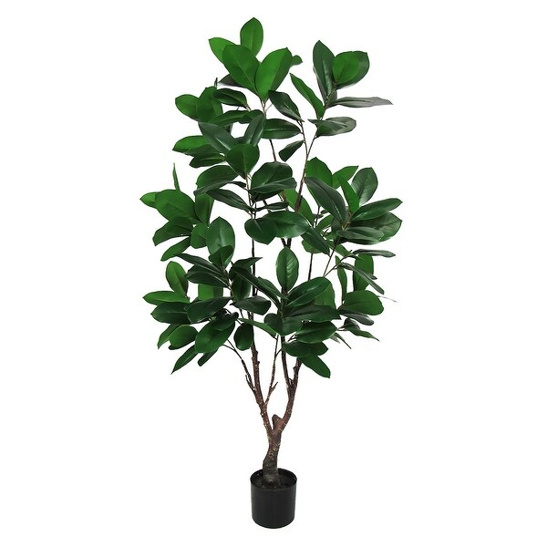 5ft Artificial Magnolia Tree Leaf Tree in Black Pot