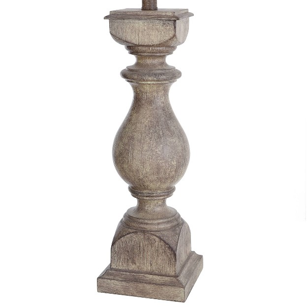 Grayson Urn Pedestal Table Lamp With Drum Shade Weathered Gray Finish Stylecraft