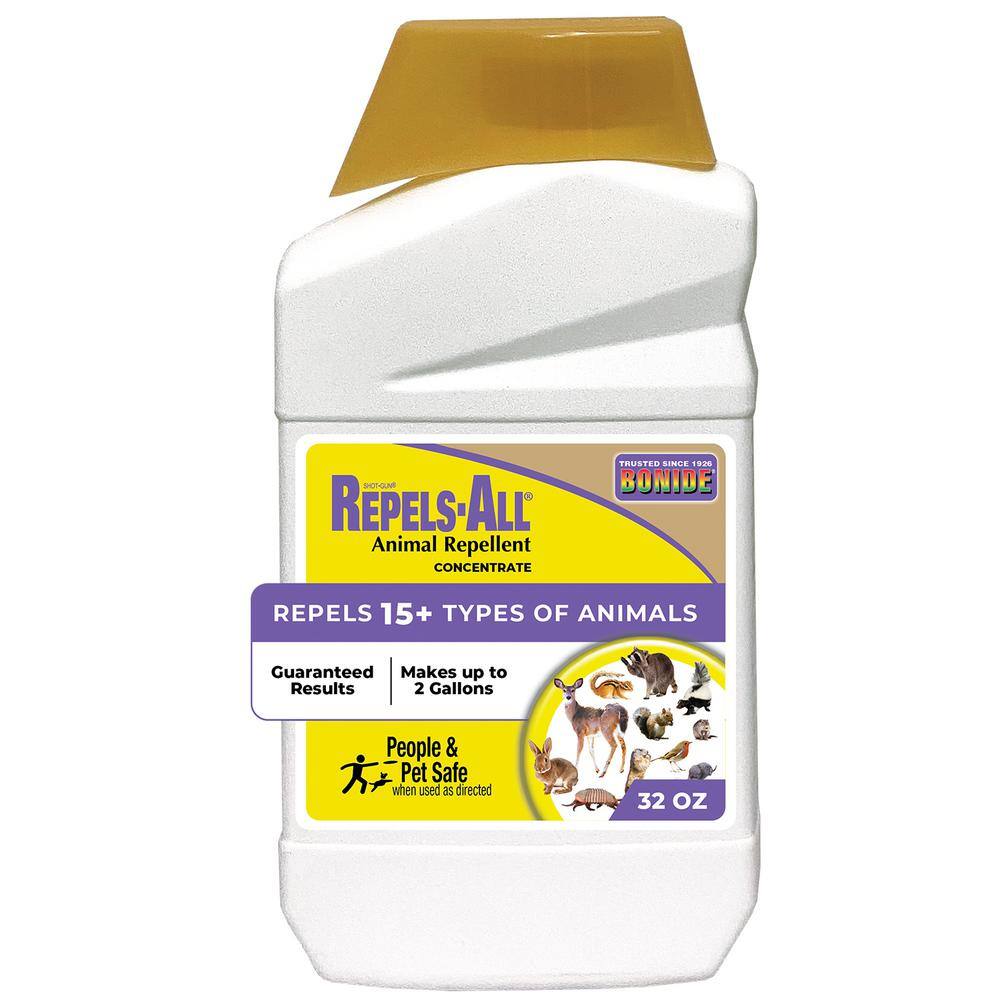 Bonide Repels-All Animal Repellent 32 oz Concentrate Long Lasting Outdoor Garden Deer Repellent People and Pet Safe 237