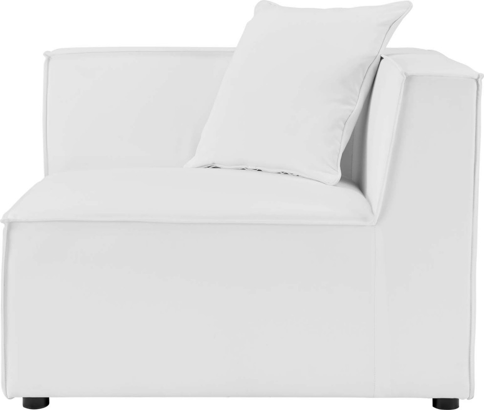 Foote Sectional Sofa Corner Chair   Transitional   Outdoor Lounge Chairs   by HedgeApple  Houzz