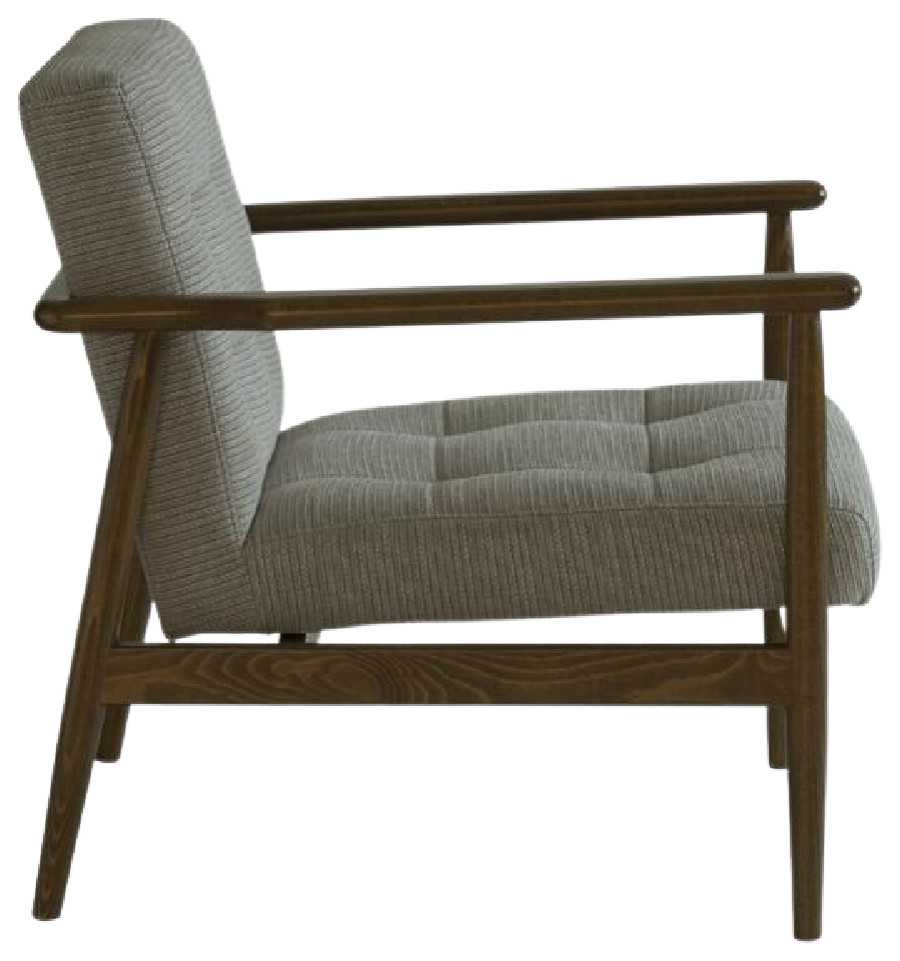 Gray Linen Weave Lounge Armchair  Andrew Martin Roman   Midcentury   Armchairs And Accent Chairs   by Oroa   Distinctive Furniture  Houzz