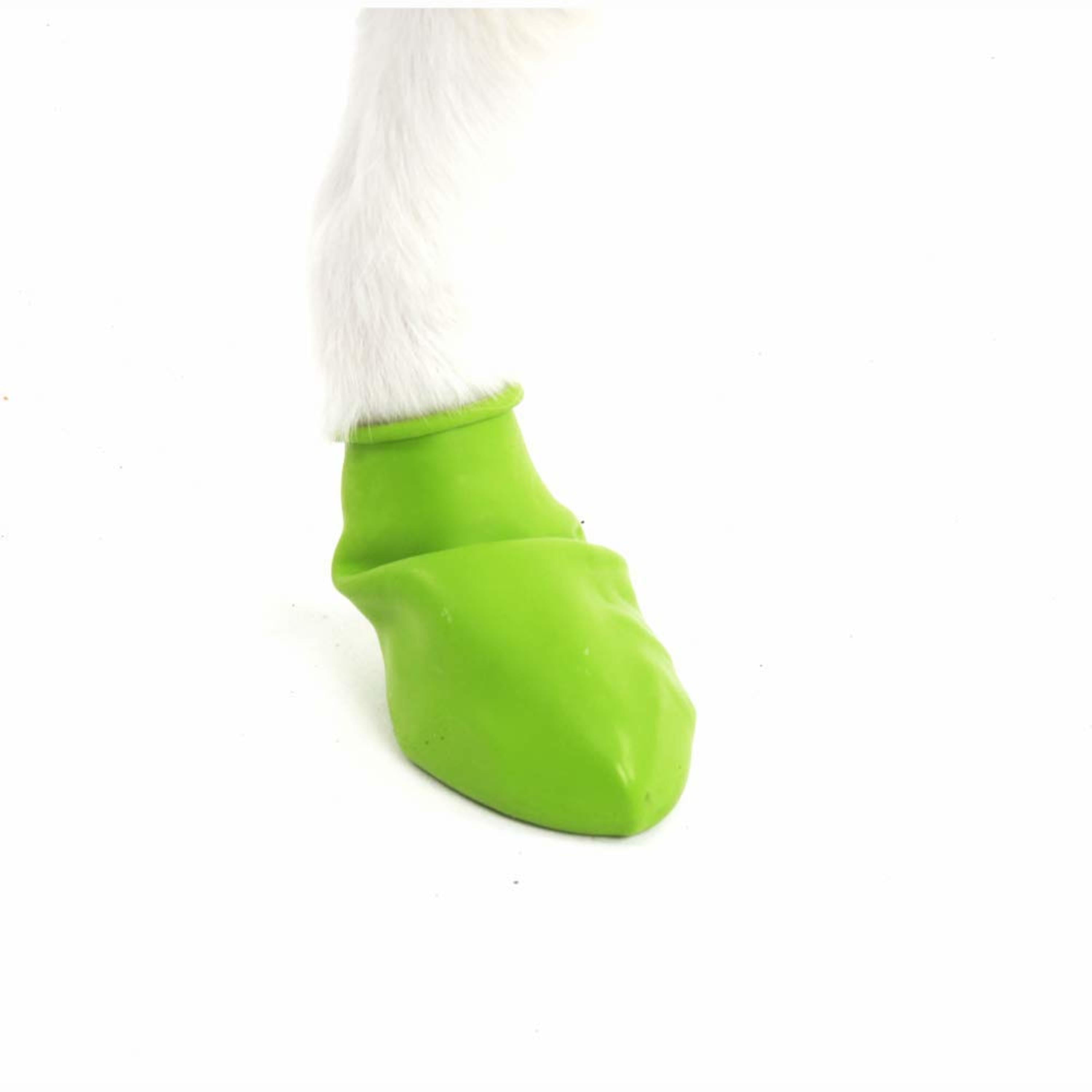 PawZ Rubber Dog Boots for Small Dogs 12pk， Tiny Apple Green Dog Booties