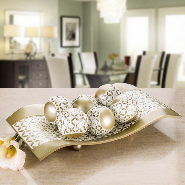 Creative Scents Schonwerk Decorative Orbs Set Of 3 Diamond Lattice