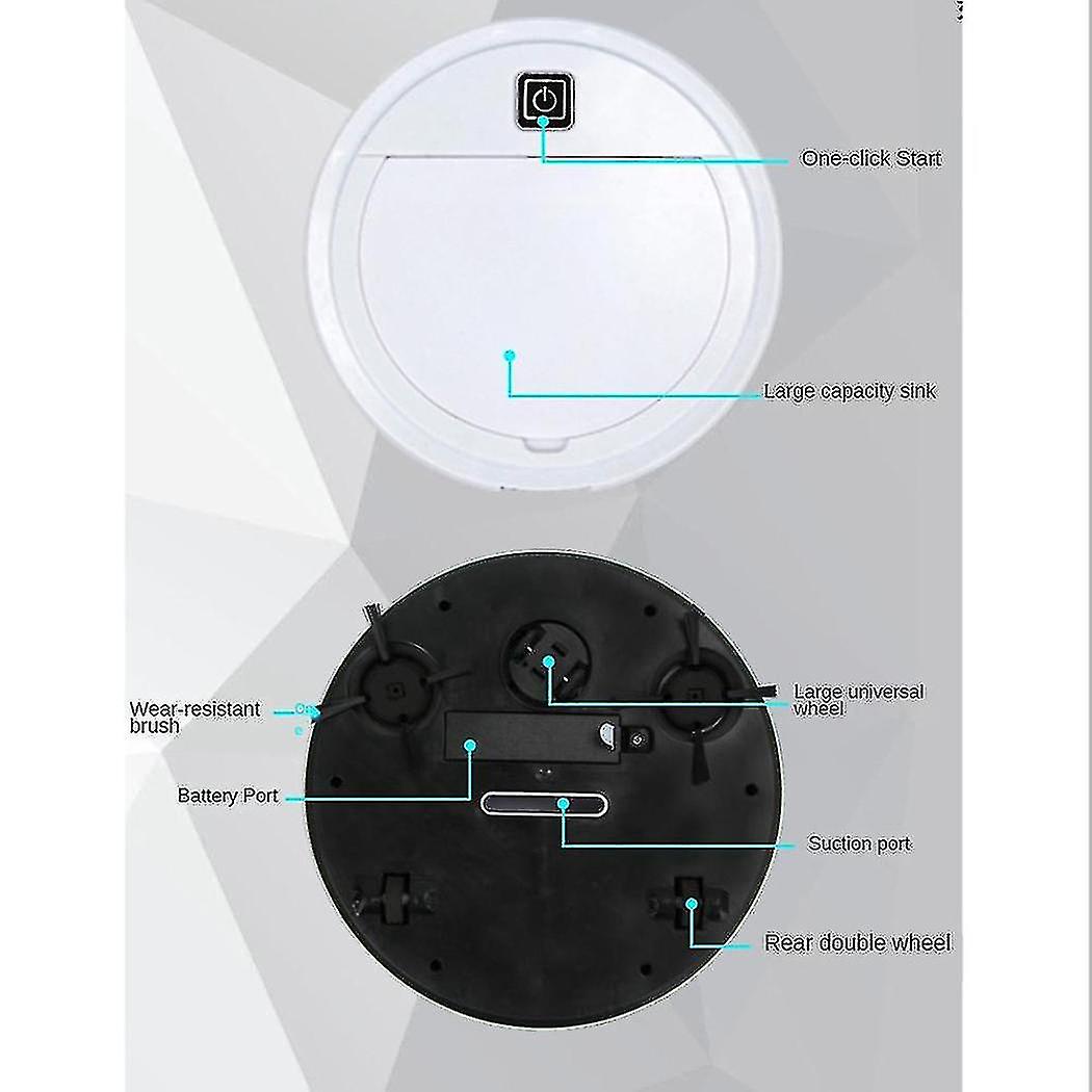 Vacuum 2-in-1 Robotic Vacuum And Mop Combo Super-thin Quiet Wet And Dry Cleanin