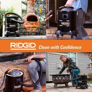 RIDGID 5 Gallon 3.0 Peak HP CoolDry Ash Canister Shop Vacuum HEPA Media Filter Hose and Accessories DV0510