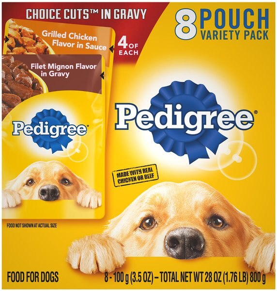 Pedigree Choice Cuts Variety Pack Grilled Chicken and Filet Mignon Flavor Wet Dog Food