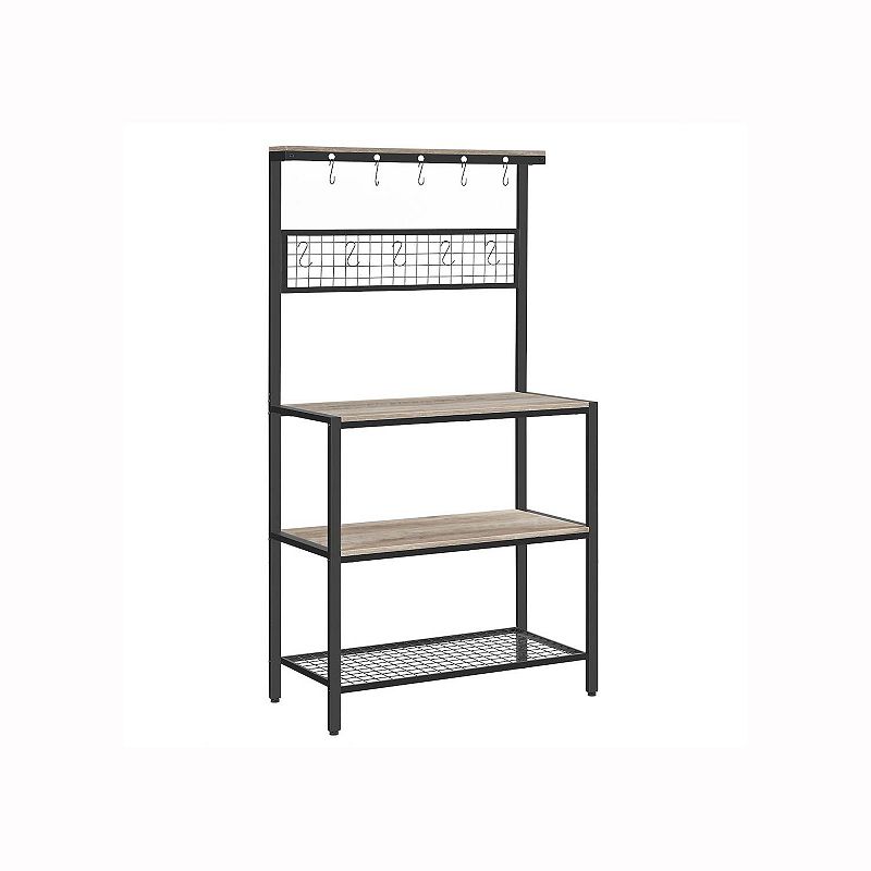 10 Hooks Bakers Rack