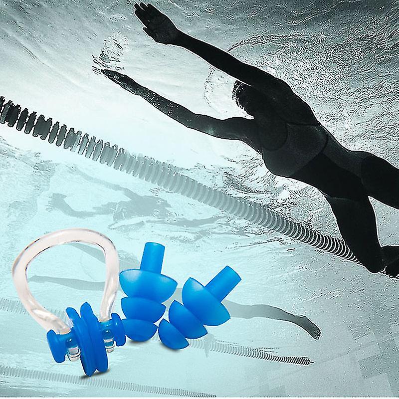 Swimming Ear Plugs Waterproof Nose Clip | Silicone Swimming Pool Accessories