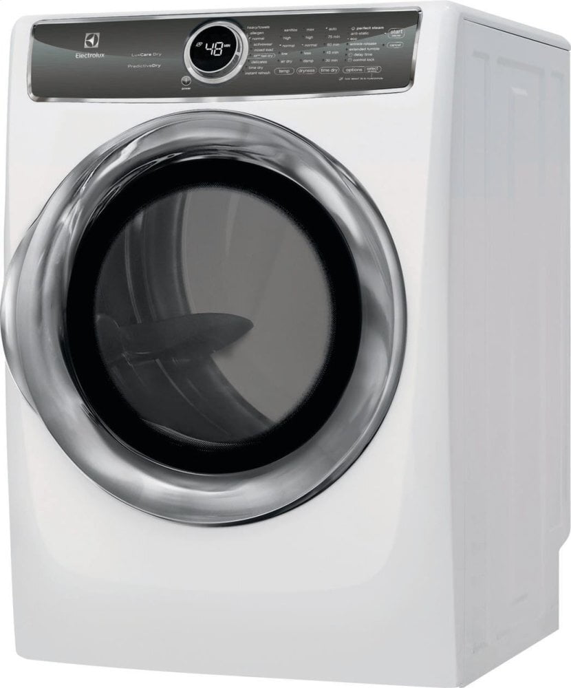 Electrolux EFME627UIW Front Load Perfect Steam™ Electric Dryer With Predictivedry™ And Instant Refresh - 8.0. Cu. Ft.