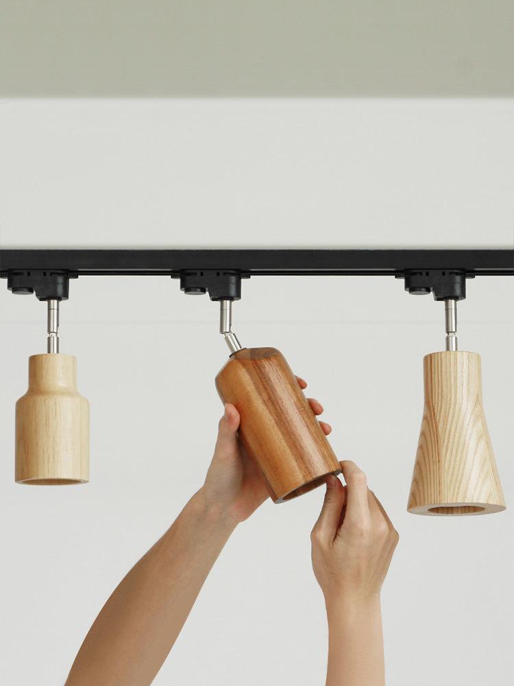 Wood Track Ceiling Lamp