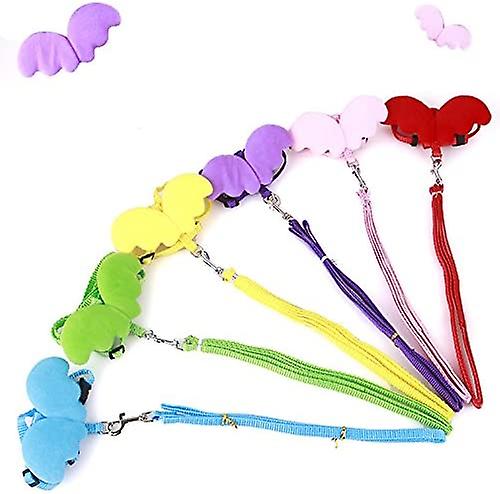 ? Pet Leashes， Dog Lead Cute Angel Wing Training Vest Adjustable Leash Walking Harness For Small Dog Puppy Cat (s， Purple)